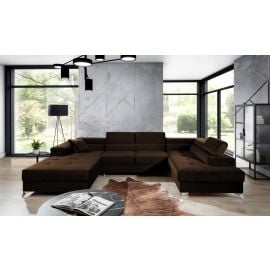 Eltap Eduardo Kronos Corner Pull-Out Sofa 202x345x90cm, Brown (Edr_102) | Corner couches | prof.lv Viss Online