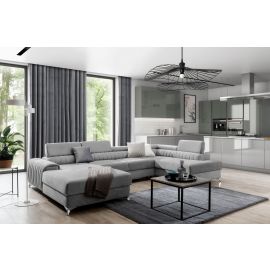 Eltap Lacante Gojo Corner Pull-Out Sofa 202x354x92cm, Grey (CO-LAC-RT-04GO) | Corner couches | prof.lv Viss Online