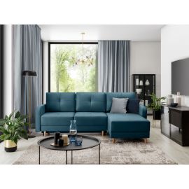 Eltap Roxi Savoy Corner Pull-Out Sofa 165x240x90cm, Blue (CO-ROX-U-38SAV) | Corner couches | prof.lv Viss Online