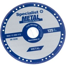 Specialist+ Metal Cutting Disc 125mm (11/2-VD125R) | Specialist+ | prof.lv Viss Online