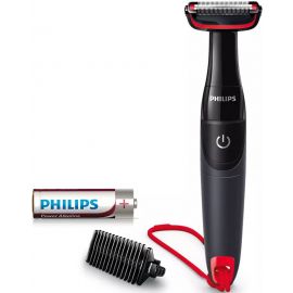 Philips Series 1000 BG105/10 Триммер для тела Черный/Красный (8710103792826) | Триммеры для волос, бороды | prof.lv Viss Online