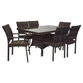Home4you Wicker Garden Furniture Set Dark Brown K1198 | Outdoor furniture sets | prof.lv Viss Online