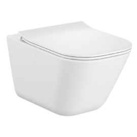 Piekaramais Tualetes Pods Roca Gap Square rimless, ar SC slim vāku, balts (A34H472000) | Tualetes podi - piekaramie | prof.lv Viss Online