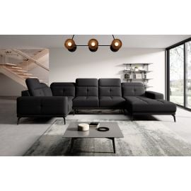 Eltap Neviro Vero Corner Sofa 201x350x77cm, Black (CO-NEV-LT-10VER) | Sofas | prof.lv Viss Online