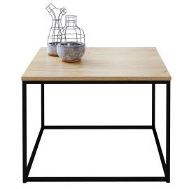 Dark Velvet Coffee Table 60x60x45cm, Golden Oak/Black (CT-Bel-DC-H044) | Tables | prof.lv Viss Online