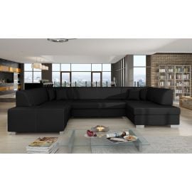 Izvelkams Dīvāns Eltap Havana Soft U Veida 207x320x73cm Labais Stūris Melns (Hv06) | Izvelkamie dīvāni | prof.lv Viss Online