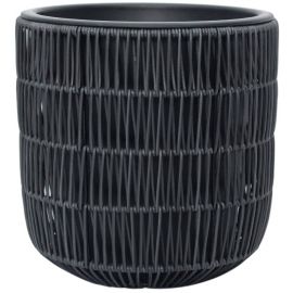 Home4You Wicker On Surface Flower Pot 27x28cm, Black (38094) | Flower pots | prof.lv Viss Online