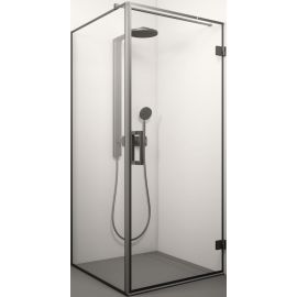 Monika Deep 1 80x80cm H=200cm Square Shower Enclosure Transparent Black (80x80MON_BD) | Shower cabines | prof.lv Viss Online