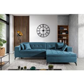 Eltap Solange Savoi Corner Pull-Out Sofa 196x292x80cm, Blue (Sol_105) | Corner couches | prof.lv Viss Online