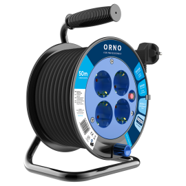 Pagarinātājs spolē Orno Ar zemējumu, 50m, 3x1.5mm² (OR-AE-13301(GS)/50M) | Orno | prof.lv Viss Online