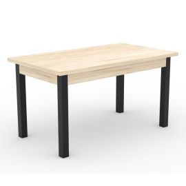 Virtuves galds Adrk Rodos 80, 140x80x75cm, Sonoma/Melna (TA-ROD-80-BS) | Virtuves galdi / ēdamgaldi | prof.lv Viss Online