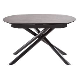 Virtuves galds Black Red White Binz, 100x130-160x77cm, Pelēka (MT_DH-STO-BINZ-130_190/100/77-CA/AN) | Virtuves galdi / ēdamgaldi | prof.lv Viss Online