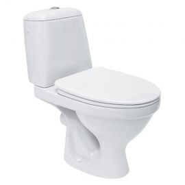Cersanit Eko 2000 Toilet Bowl with Horizontal Outlet (90°), with Duroplast Seat, White, 123002D | Toilet bowls | prof.lv Viss Online