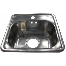 Tredi T1515/ DM 108 Built-in Kitchen Sink 38x38cm Stainless Steel (21415) | Kitchen sinks | prof.lv Viss Online