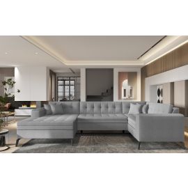 Eltap Montez Flores Corner Pull-Out Sofa 180x340x93cm, Grey (CO-MON-LT-04FL) | Corner couches | prof.lv Viss Online