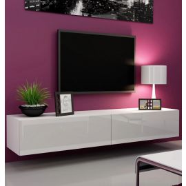 Halmar Vigo TV Stand, 180x30x40cm, White (CAMA-VIGO-RTV-180-WHITE/WHITE GLOSS) | Tv tables | prof.lv Viss Online