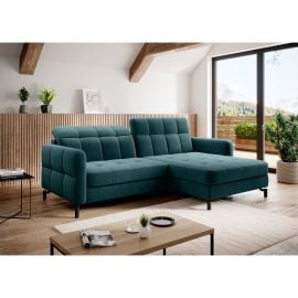 Eltap Lorelle MatVelvet Corner Pull-Out Sofa 160x225x105cm, Green (Lore_105) | Sofas | prof.lv Viss Online