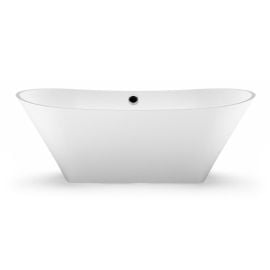 Vanna Vispool Belisana 1 Akmens masa 178.5x78cm Ar pārplūdi Balta (AU05P) | Stone mass baths | prof.lv Viss Online