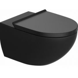 Duravit Architec Wall-Mounted Toilet Bowl with Seat, Black (45726989A1) | Duravit | prof.lv Viss Online