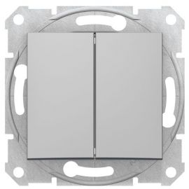 Schneider Electric Sedna Pro Выключатель двойной кнопки серого цвета (SDN0600160) | Outlet | prof.lv Viss Online