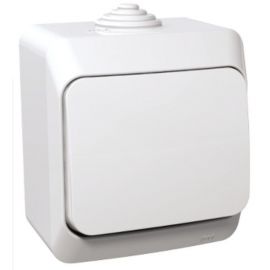 Schneider Electric Ceder Plus Weatherproof Switch, IP44, White (WDE000560) | Surface-mounted switches and sockets | prof.lv Viss Online