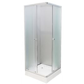 Aqualine Square 90x90cm Shower Enclosure (With Tray) White (99CB/607/1NK) | Shower cabines | prof.lv Viss Online