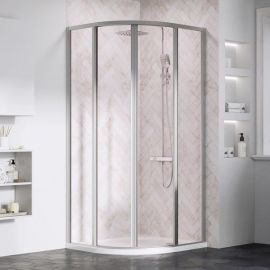 Ravak Supernova 90x90cm H=195cm SKCP4-90 Quarter-circle Shower Enclosure Grape Satin (3117OU02ZG) | Shower cabines | prof.lv Viss Online