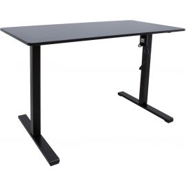 Home4You Ergo Optimal Height Adjustable Desk, 120x60cm, Black/Black (K18702) | Office tables | prof.lv Viss Online