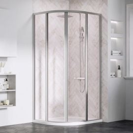 Ravak Supernova 90x90cm H=195cm SKCP4-90 Quarter-circle Shower Enclosure Pearl Satin (3117OU0211) | Ravak | prof.lv Viss Online