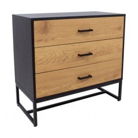 Home4You Amsterdam Chest of Drawers, 80x40x75cm, Oak (45034) | Commodes | prof.lv Viss Online