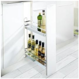 KESSEBOHMER STYLE pull-out with SOFT STOP, 2 shelves, W = 112 mm, 90 °​ (549.24.360) | Kitchen fittings | prof.lv Viss Online