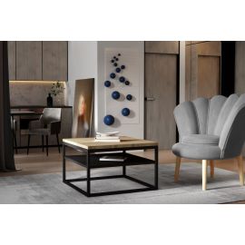 Столик для кофе Eltap Lupe 75x75x46 см, дуб/черный (Lupe_1) | Журнальные столики | prof.lv Viss Online