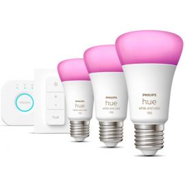Philips Hue White And Color Ambiance 929002468804 Умный LED-лампа E27 9W 2000-6500K 3 шт. | Лампы | prof.lv Viss Online