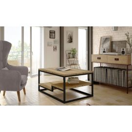 Столик для кофе Eltap Marlo 100x60x48 см, дуб/черный (Marlo_1) | Деревянные столы | prof.lv Viss Online