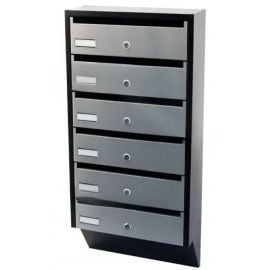 Glori Indoor Metal Vertical Block Section Mailbox PD93_, Black/Stainless Steel | Mailboxes | prof.lv Viss Online