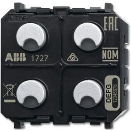 Беспроводной датчик/выключатель настенный 2/1-канальный черный (2CKA006200A0109) | Abb | prof.lv Viss Online