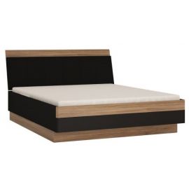 Home4You Monaco Double Bed 160x200cm, Without Mattress, Brown/Black | Double beds | prof.lv Viss Online