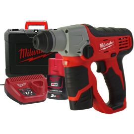 Milwaukee M12 CH-202C Battery Rotary Hammer 2x2Ah 12V (4933441997) | Breakers and demolition hammers | prof.lv Viss Online