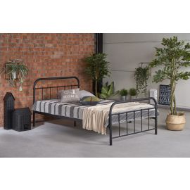 Halmar Linda Single Bed 120x200cm, Without Mattress, Black | Metal beds | prof.lv Viss Online