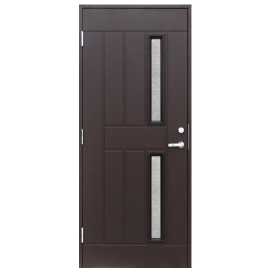 Двери Viljandi Lydia VU 2x1R наружные, коричневые, 888x2080мм, левые (510070) | Viljandi | prof.lv Viss Online
