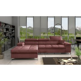 Eltap Ricardo Monolith Corner Pull-Out Sofa 60x280x90cm, Pink (Ric_47) | Upholstered furniture | prof.lv Viss Online