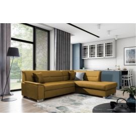 Stūra Dīvāns Izvelkams Eltap Bergen Monolith 208x250x87cm Labais Stūris Dzeltens (BR41) | Izvelkamie dīvāni | prof.lv Viss Online