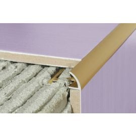 Flīžu Nobeiguma Līste Effector Alumīnija, Zelta, 10x23mm, 2,5m (A53 10 00 25) | Уголки для плитки | prof.lv Viss Online