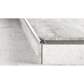 Flīžu Nobeiguma Līste Effector Alumīnija, Sudraba, 10x23mm, 2,5m (A53 10 01 25) | Уголки для плитки | prof.lv Viss Online