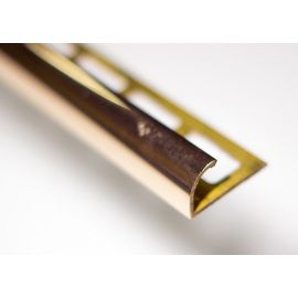 Flīžu Nobeiguma Līste Effector Alumīnija, Zelta, 10x23mm, 2,5m (A53 05 250) | Уголки для плитки | prof.lv Viss Online