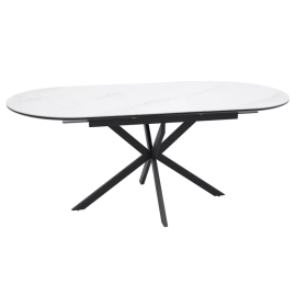 Virtuves galds Signal Gaston Ceramic 140, 80x140-180x75cm, Marmora balta (GASTONBC140) | Virtuves galdi / ēdamgaldi | prof.lv Viss Online