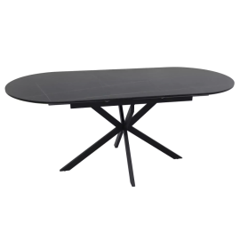 Virtuves galds Signal Gaston Ceramic 140, 80x140-180x75cm, Melna (GASTONC140) | Virtuves galdi / ēdamgaldi | prof.lv Viss Online