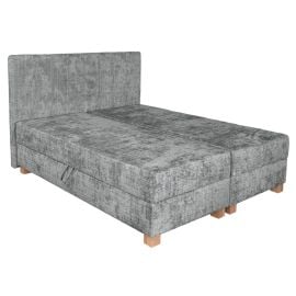 Kontinentālā Divguļamā Gulta Halmar Largo 160, 160x200cm, Bez Matrača, Pelēka (V-PL-LARGO_160-LOZ-POPIELATY) | Gultas ar veļas kasti | prof.lv Viss Online