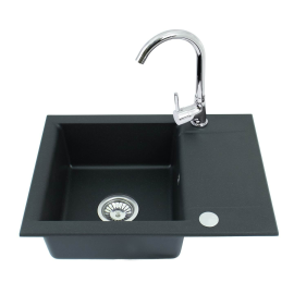 Virtuves izlietne Alveus Nell ar maisītāju, Iebūvējamā, Granīts, Melna (502683775) | Virtuves izlietnes | prof.lv Viss Online