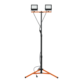 LED Prožektors Ar Statīvu Virone Nivalis 2x50W, 4000K, 2x4000lm, IP65, Melns/Oranžs (FL-12) | Spotlights | prof.lv Viss Online